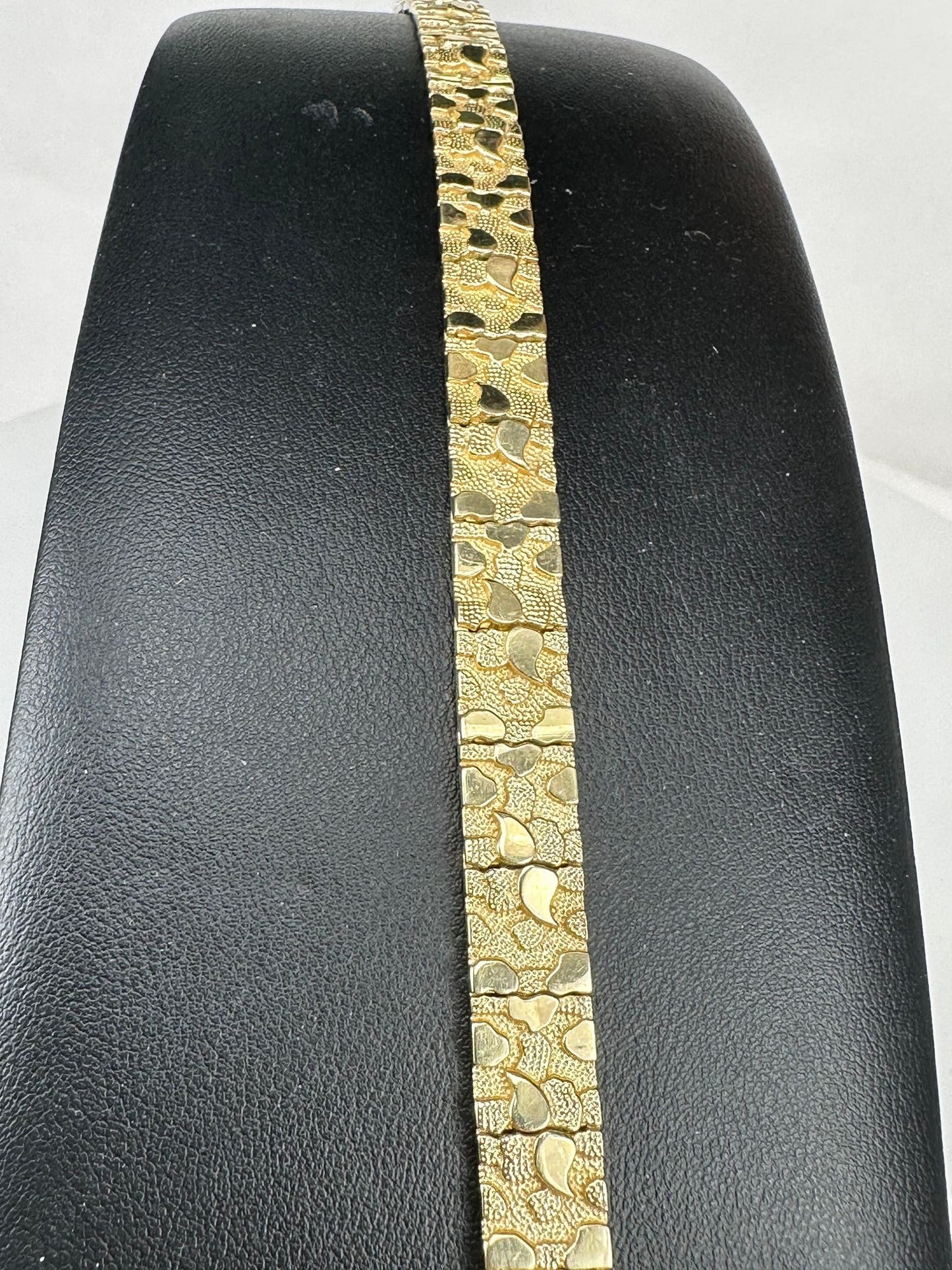Yellow Gold Nugget Link Bracelet