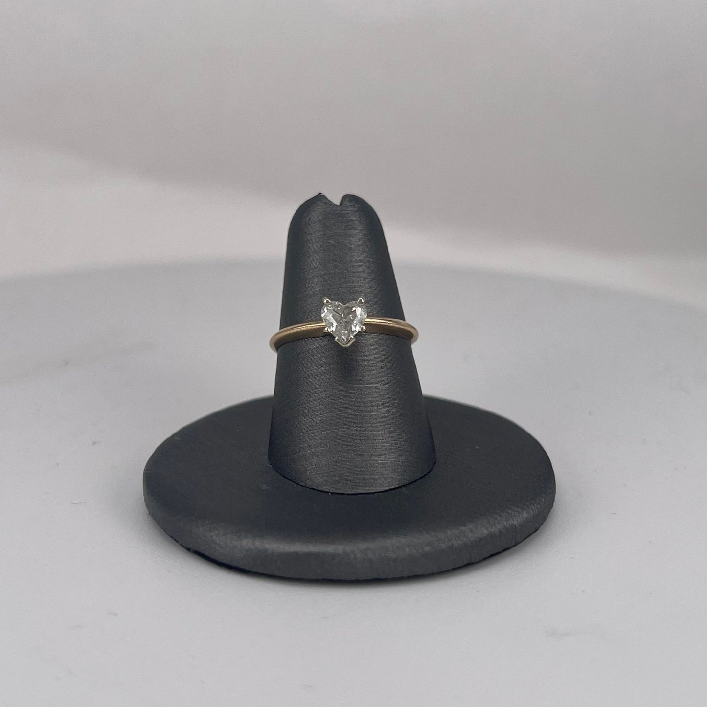 Yellow Gold Heart Shaped Diamond Engagement Ring