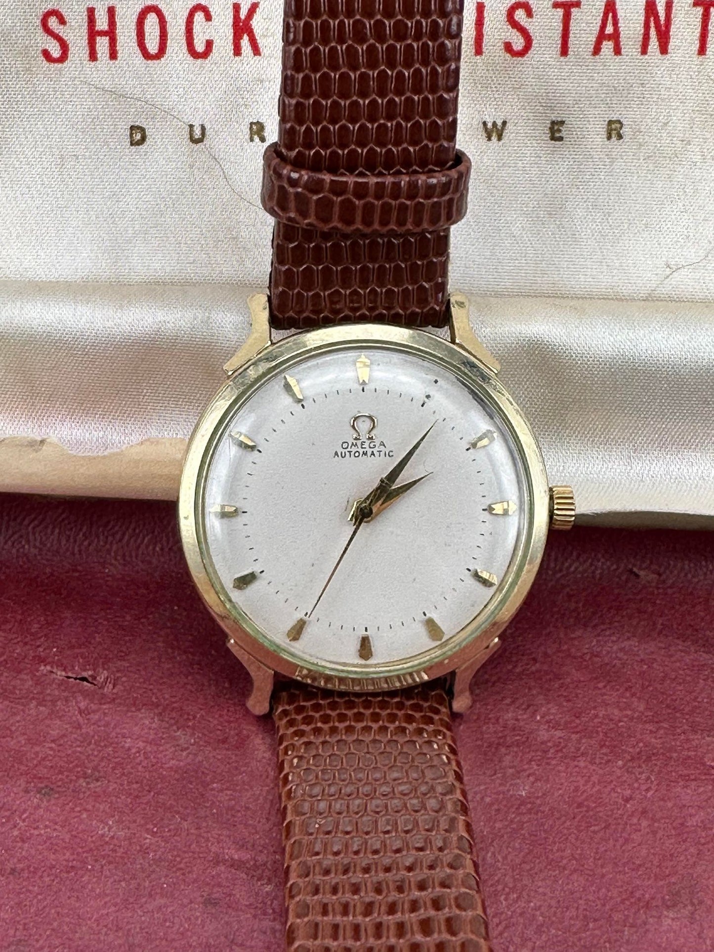 Omega Automatic Bumper Watch Leather Band