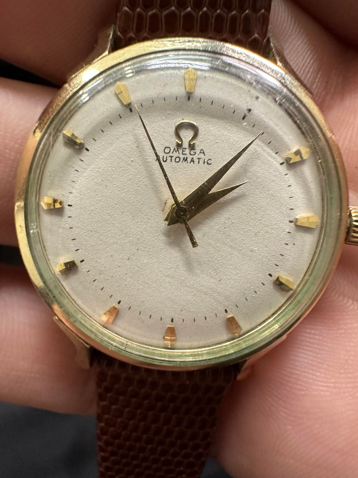 Omega Automatic Bumper Watch Leather Band