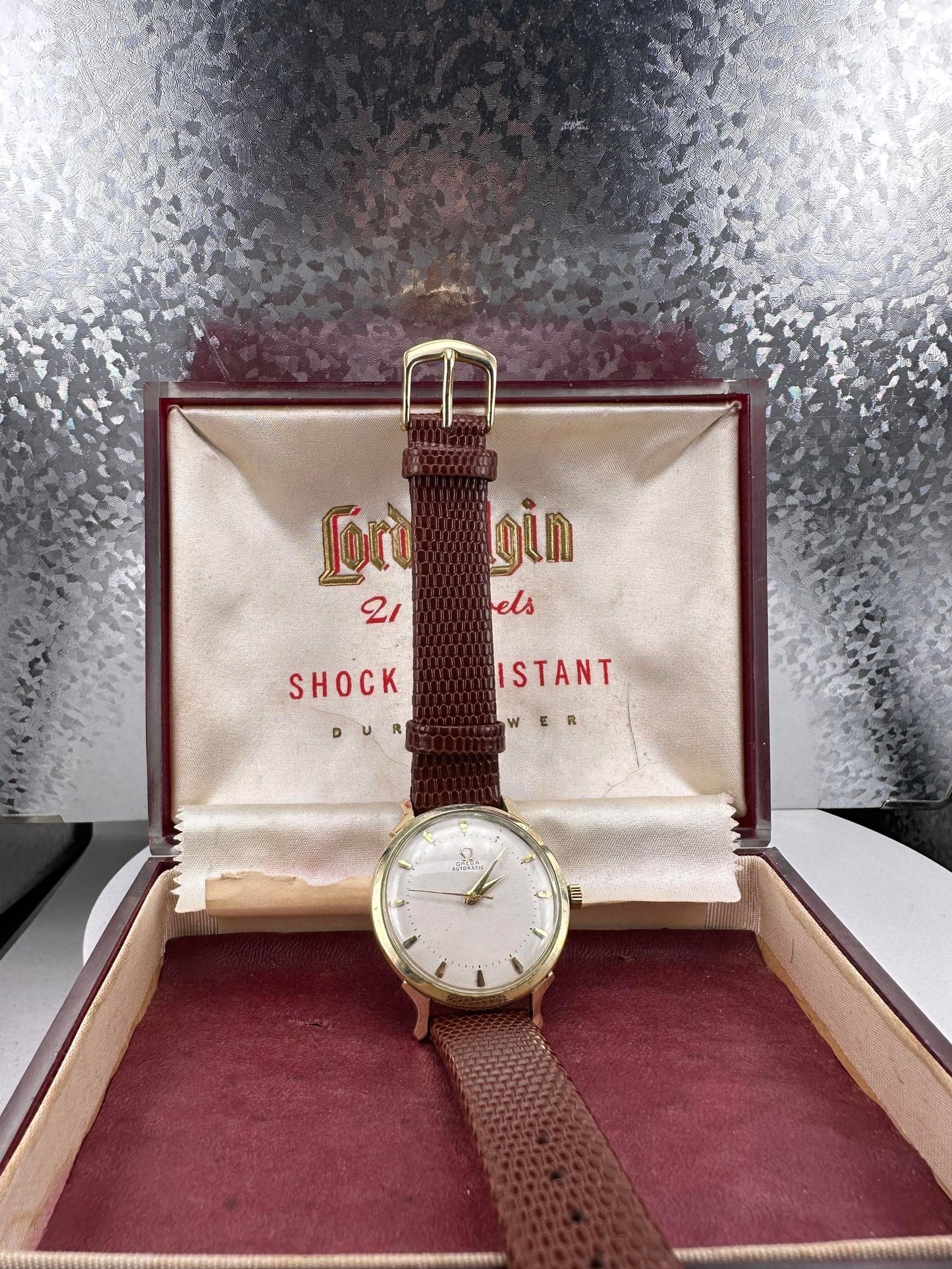 Omega Automatic Bumper Watch Leather Band
