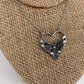 Silver Lady's Blue Diamond Hexagonal Heart Pendant