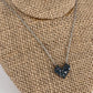 Silver Lady's Blue Diamond Heart Pendant