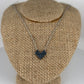 Silver Lady's Blue Diamond Heart Pendant