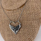 Silver Lady's Blue Diamond Hexagonal Heart Pendant