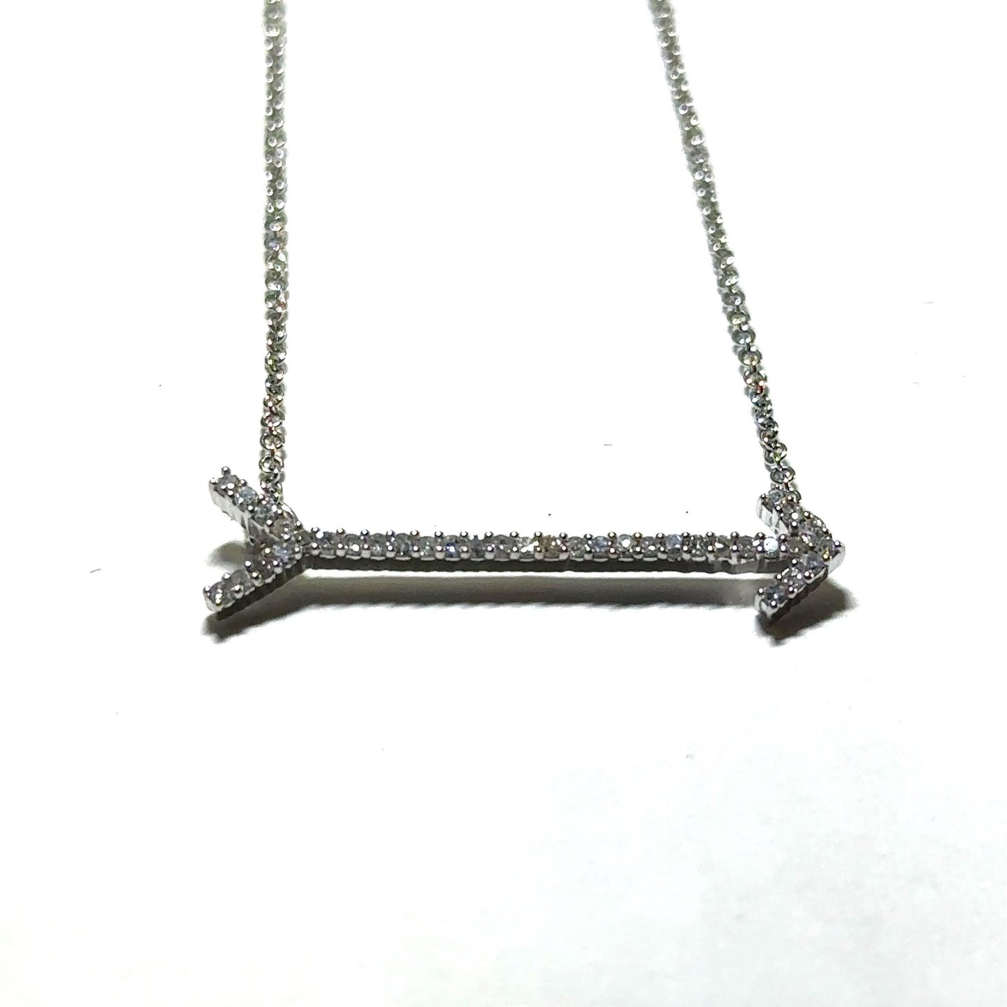 White Gold Diamond Arrow Pendant