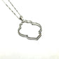 White Gold Diamond Hollow Middle Pendant