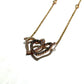 Rose Gold Twin Hearts Diamond Pendant with Accent Stones