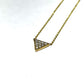 Yellow Gold Diamond Triangle Pendant
