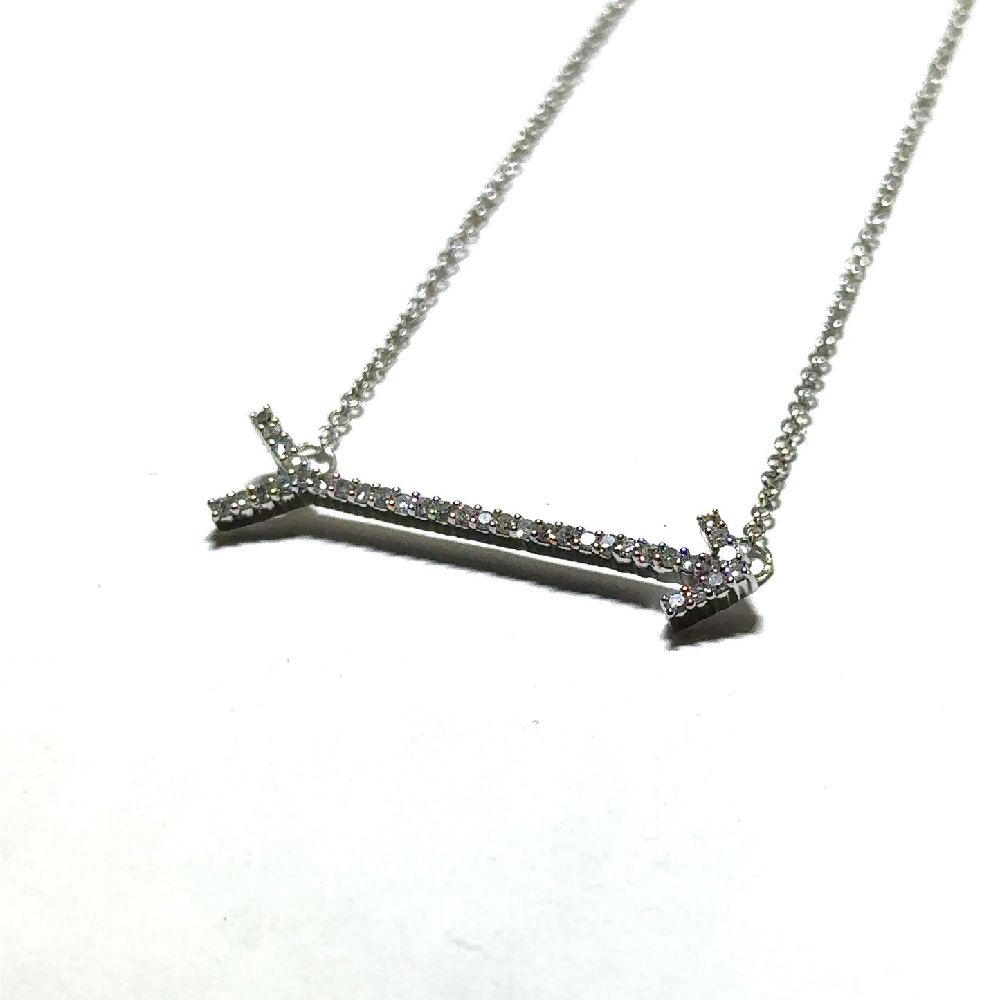 White Gold Diamond Arrow Pendant