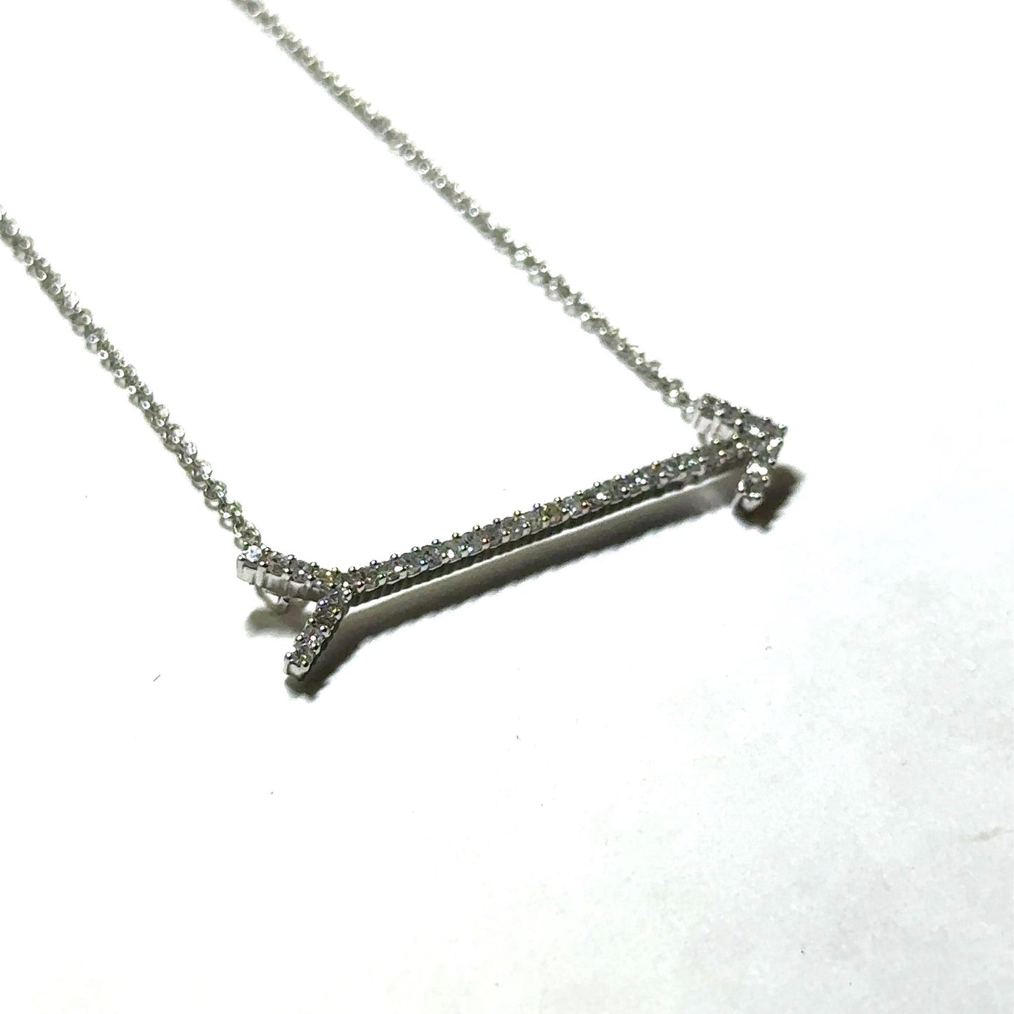 White Gold Diamond Arrow Pendant