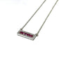 White Gold Ruby and Diamond Pendant