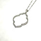 White Gold Diamond Hollow Middle Pendant