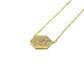 Yellow Gold Diamond Hexagon Pendant