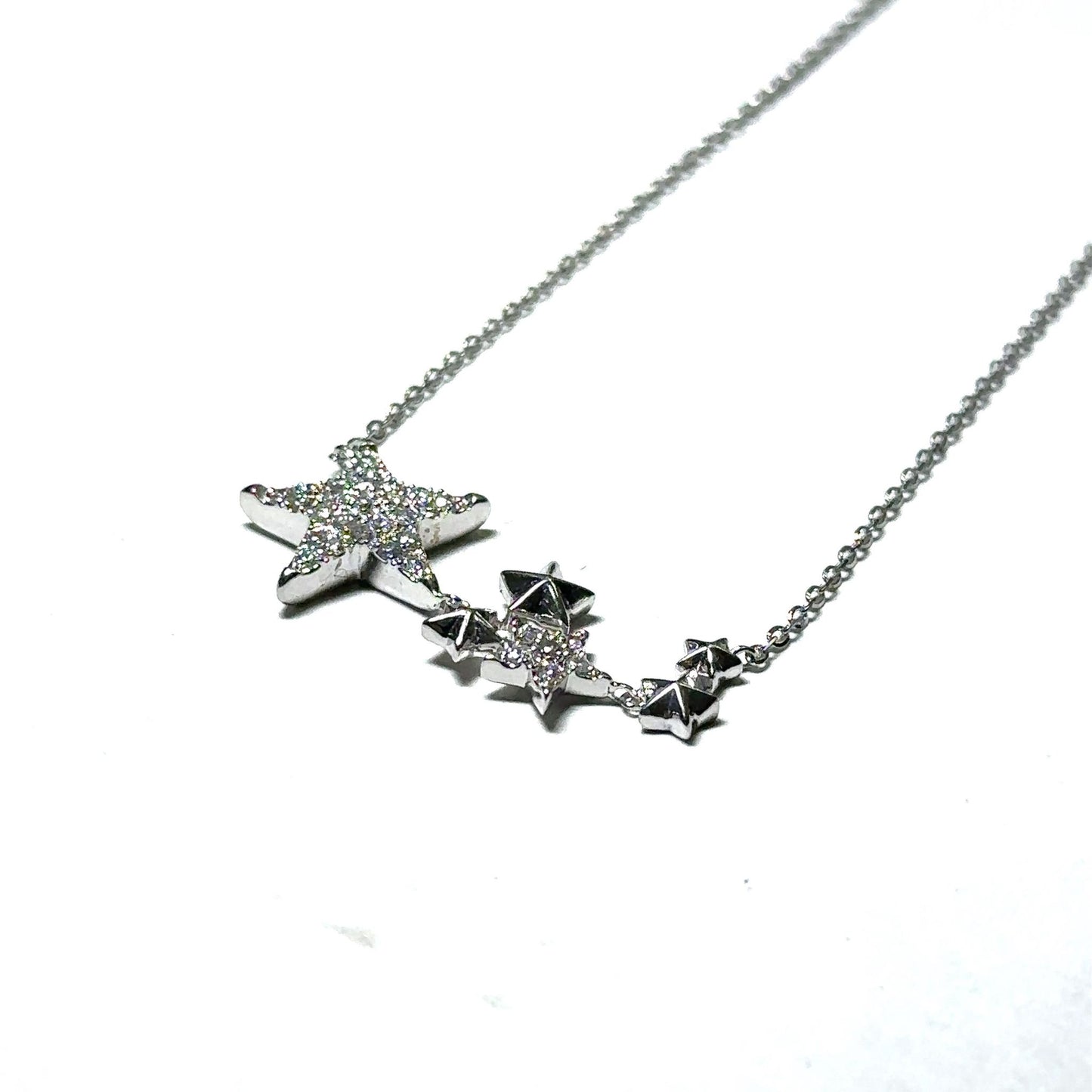 White Gold Diamond Star Pendant