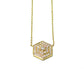 Yellow Gold Diamond Hexagon Pendant