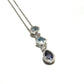 White Gold Amethyst and Topaz Pendant