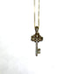 Yellow Gold Diamond Key Pendant