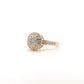 Yellow Gold Diamond Cluster Engagement Ring