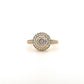 Yellow Gold Diamond Cluster Engagement Ring