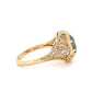 Yellow Gold Vintage-Inspired Synthetic Sapphire Ring