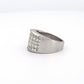 White Gold Princess Cut Cluster Set Diamond Ring