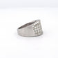 White Gold Princess Cut Cluster Set Diamond Ring