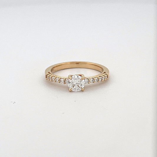 Yellow Gold Lab Grown Diamond Engagement Ring