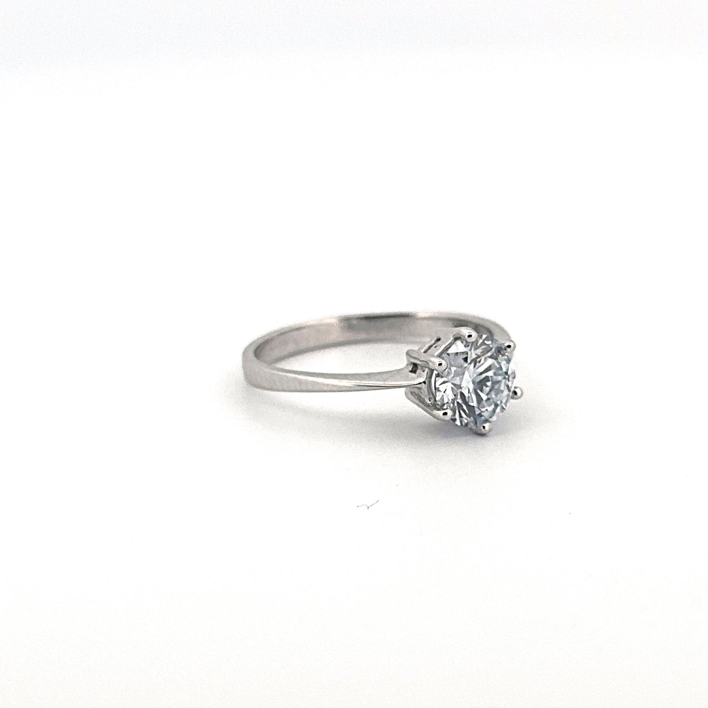 White Gold Lab Grown Diamond Solitaire Ring