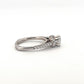 White Gold Wrapped Halo Diamond Ring