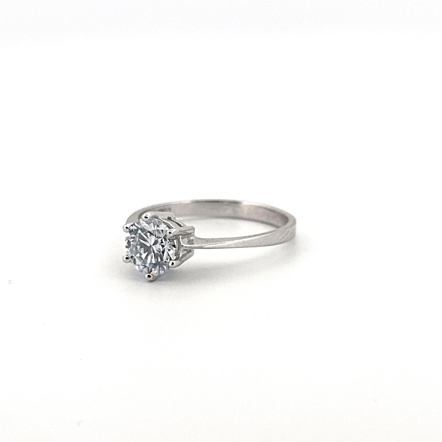 White Gold Lab Grown Diamond Solitaire Ring