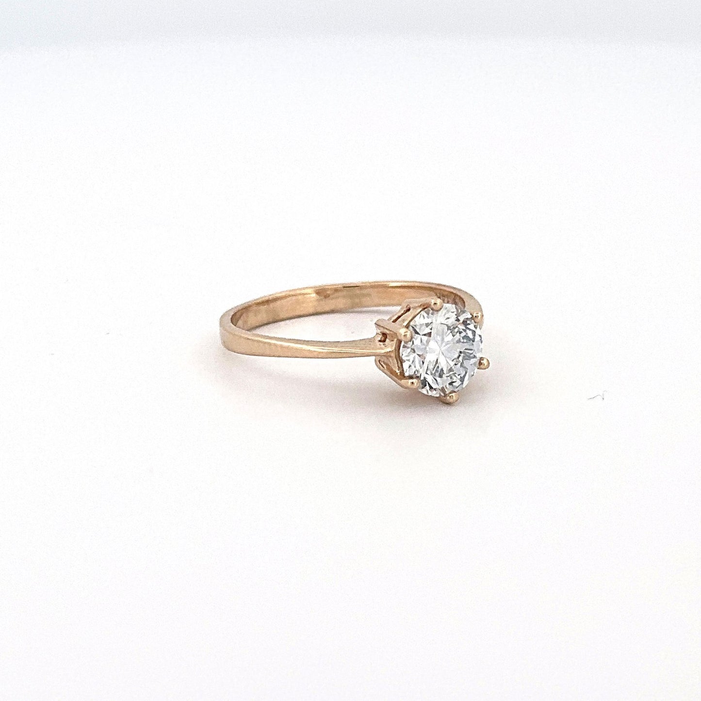 Yellow Gold Lab Grown Diamond Solitaire Ring