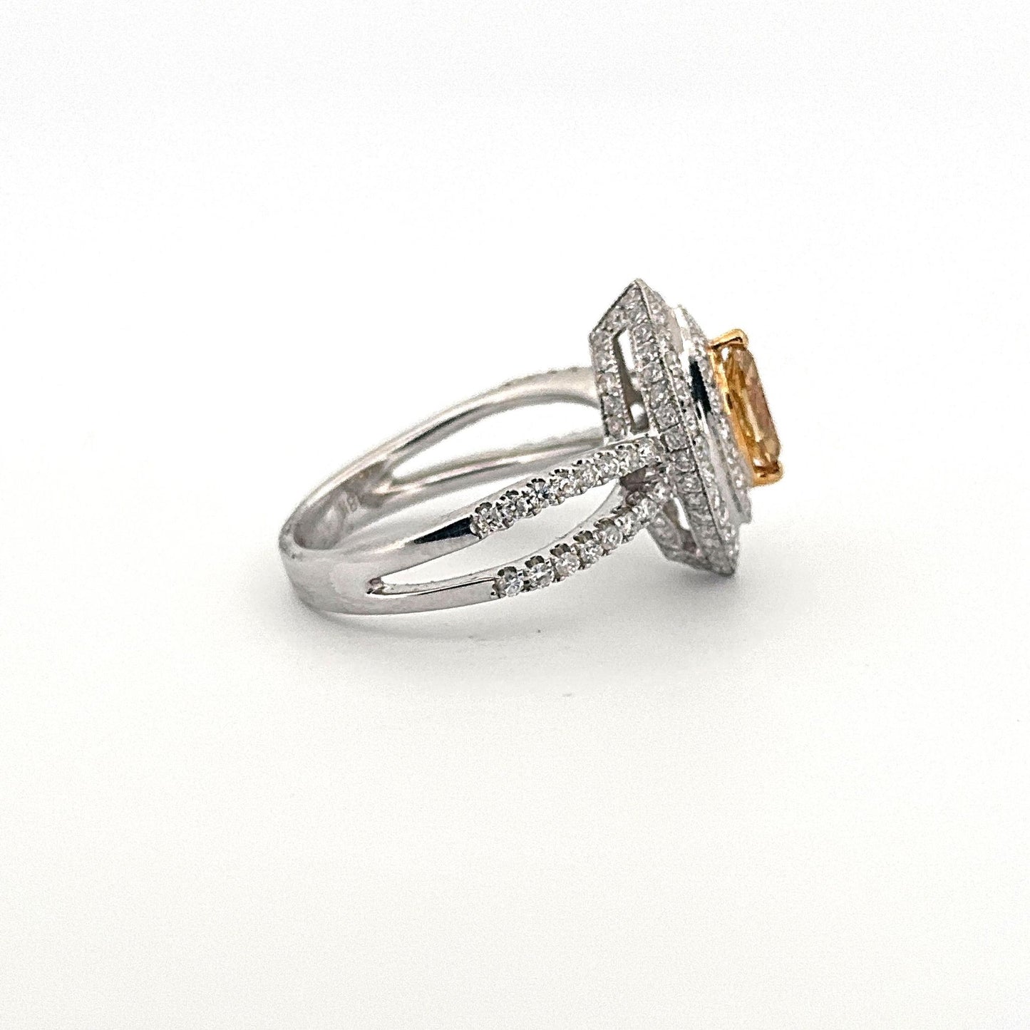 White Gold Yellow Marquis Diamond Ring