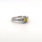 White Gold HPHT Yellow Diamond Ring