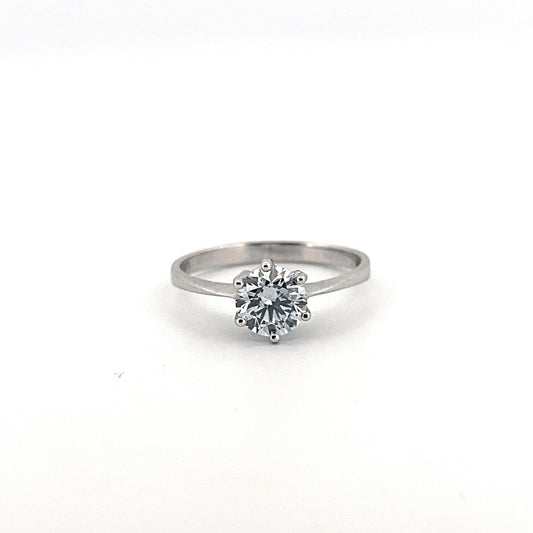 White Gold Lab Grown Diamond Solitaire Ring