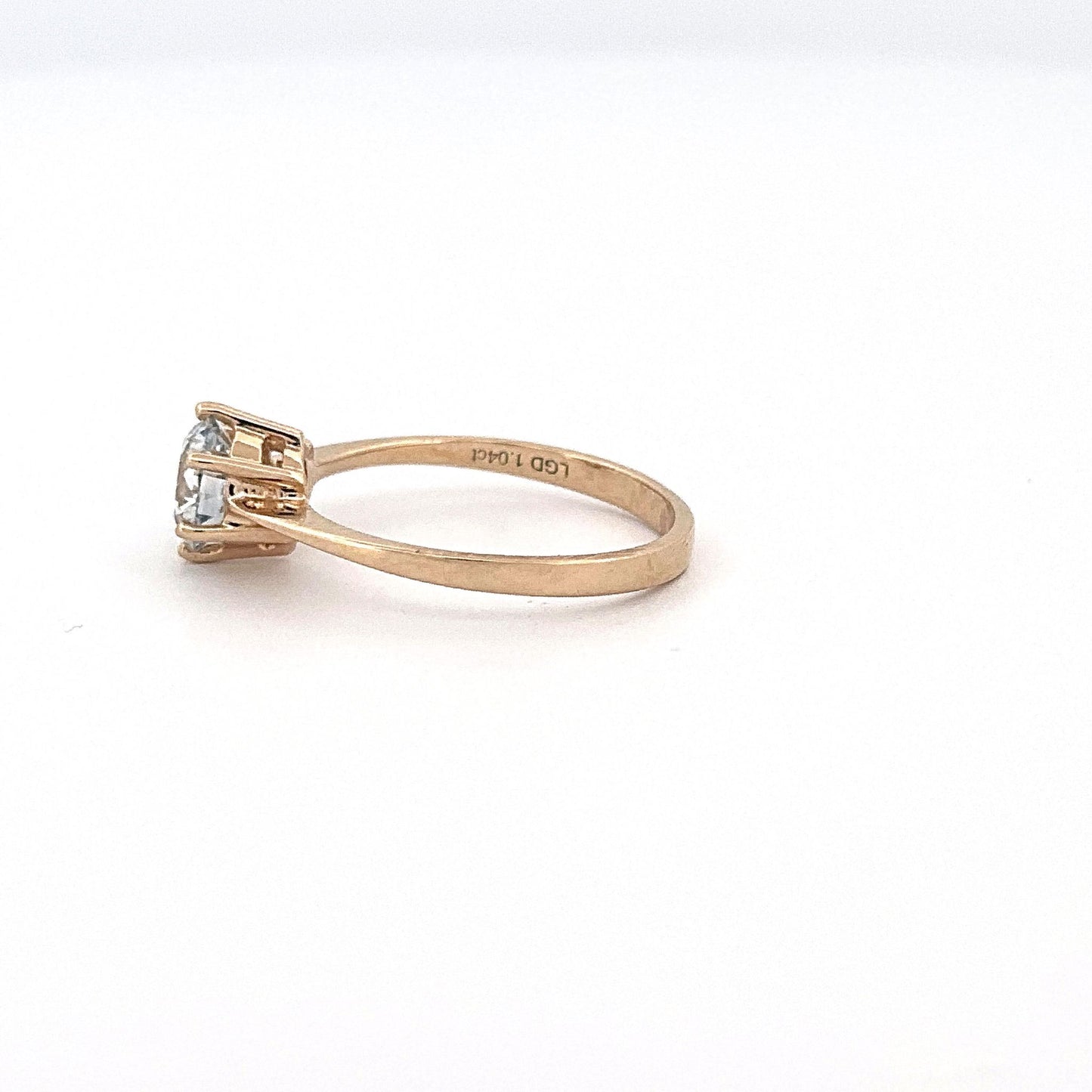 Yellow Gold Lab Grown Diamond Solitaire Ring