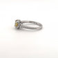 White Gold HPHT Yellow Diamond Ring