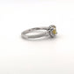 White Gold HPHT Yellow Diamond Ring