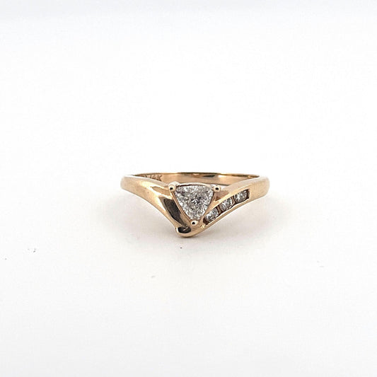 Yellow Gold Trillian Diamond Engagement Ring