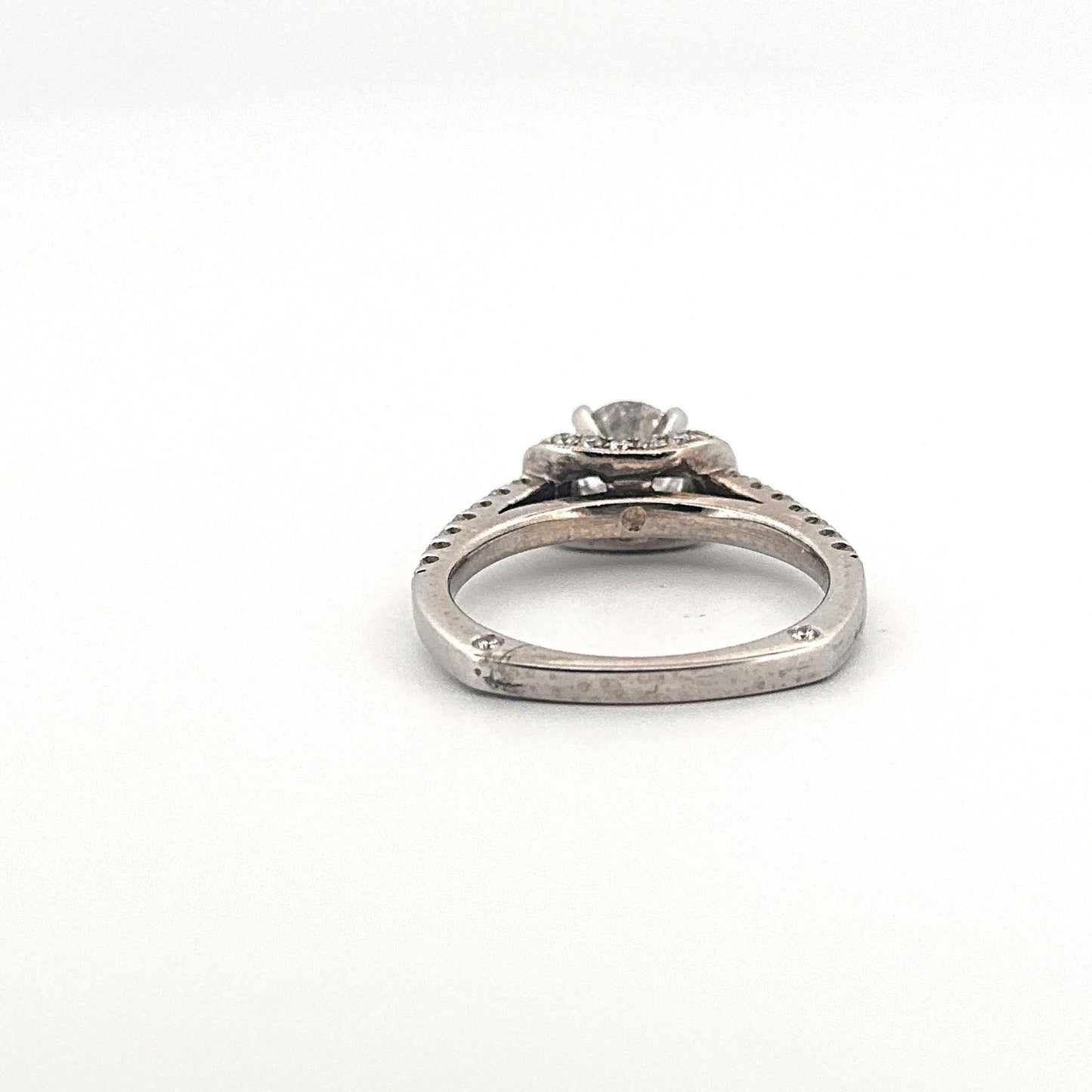 White Gold Wrapped Halo Diamond Ring