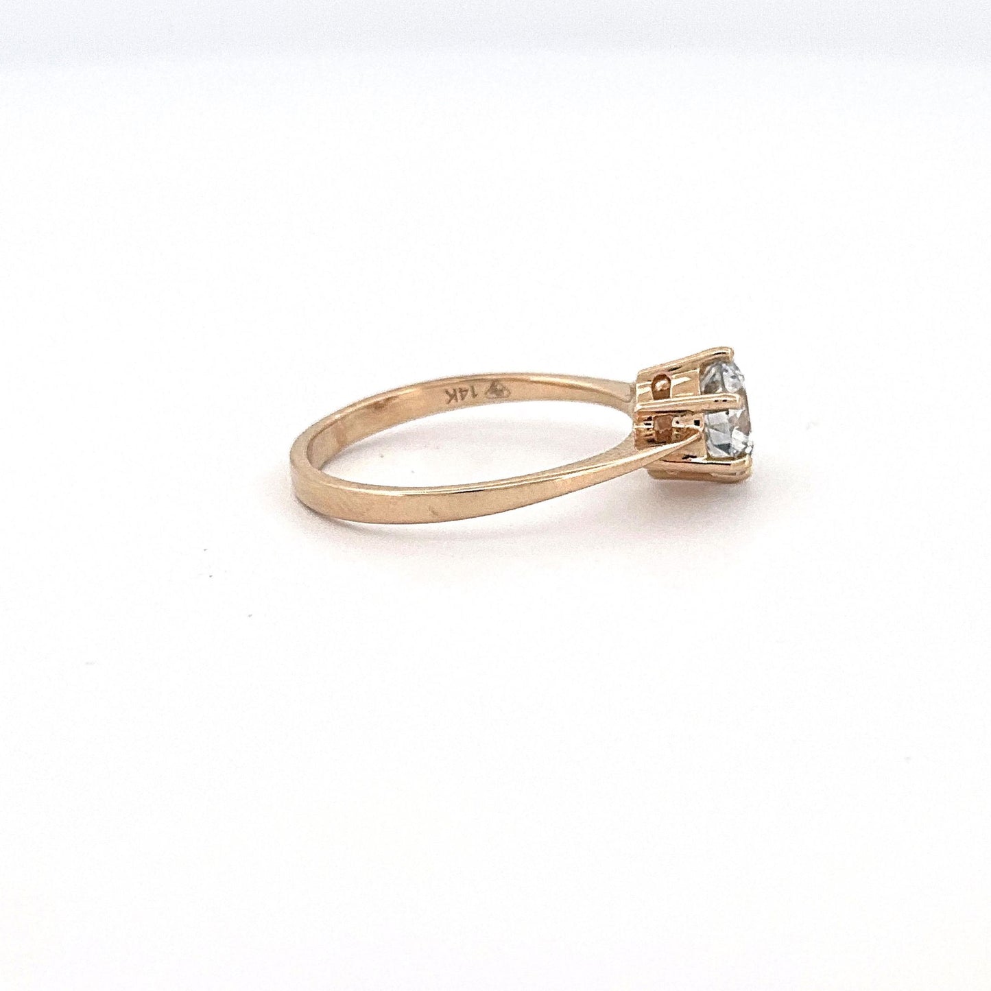 Yellow Gold Lab Grown Diamond Solitaire Ring