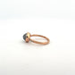 14k Rose Gold Rose Cut Black Diamond Ring