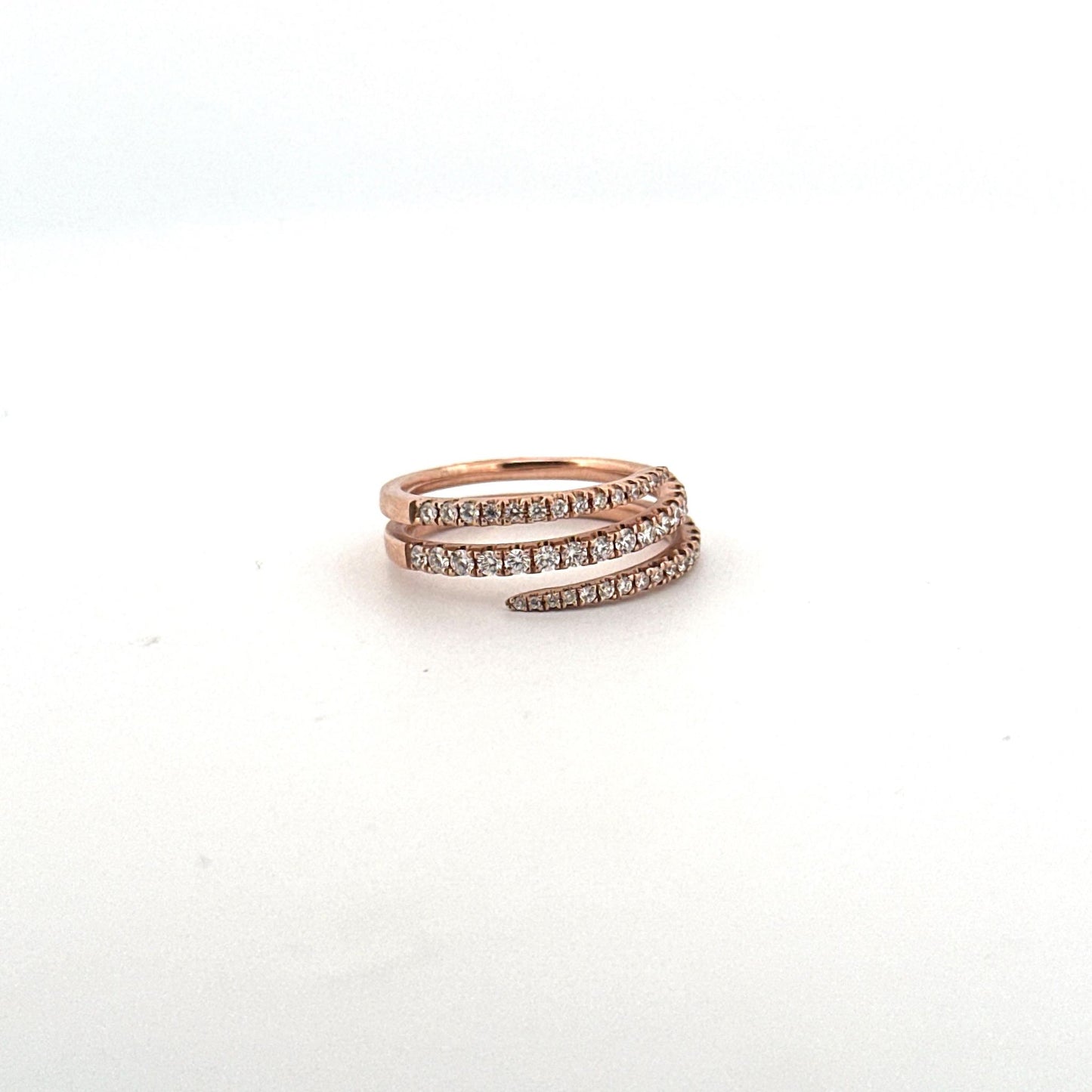 14k Rose Gold Diamond Fashion Ring