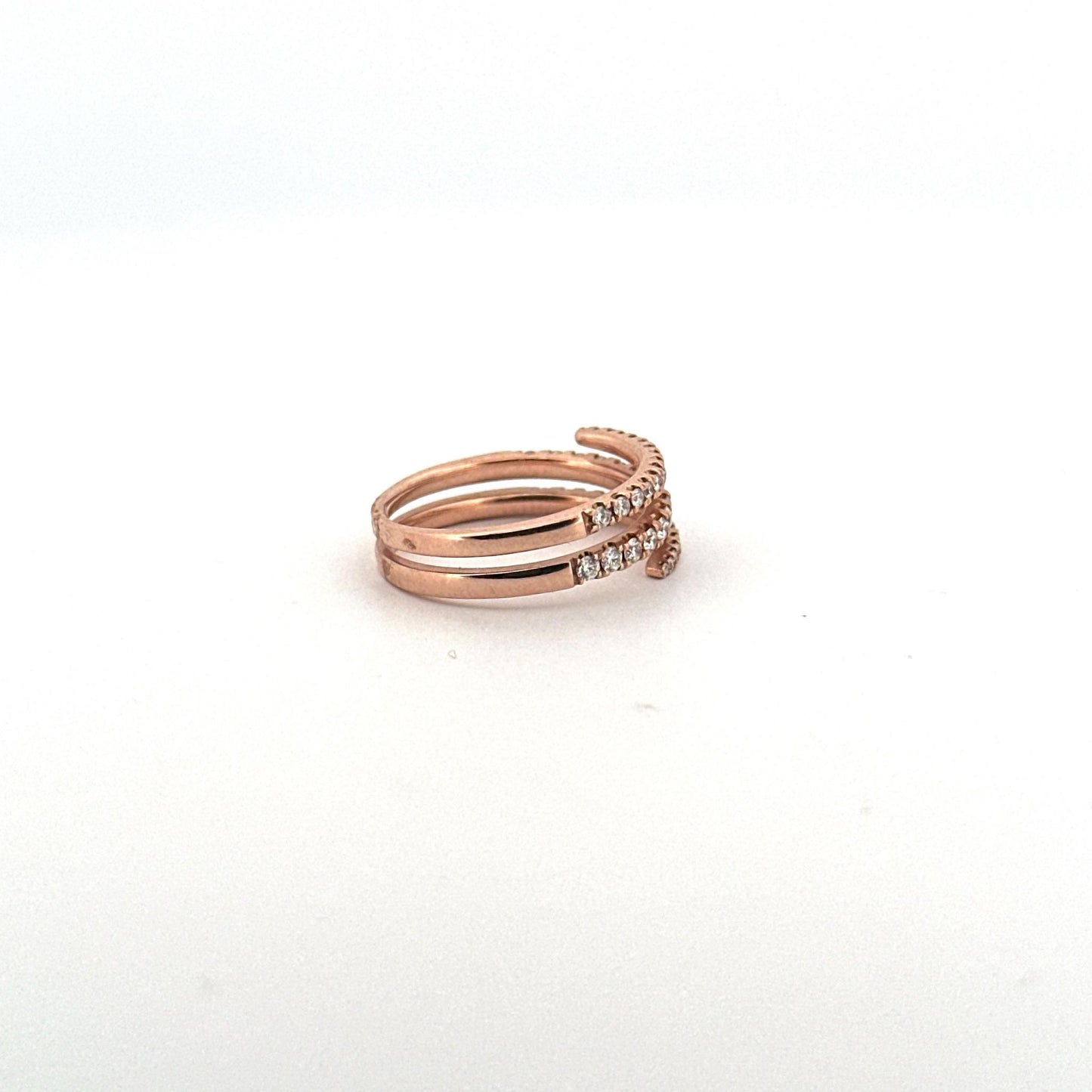 14k Rose Gold Diamond Fashion Ring