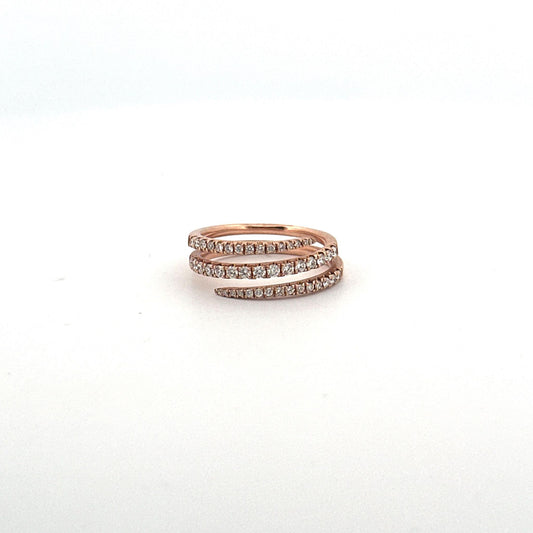 14k Rose Gold Diamond Fashion Ring