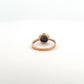 14k Rose Gold Rose Cut Black Diamond Ring