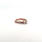 14k Rose Gold 1 Carat Center Stone Wedding Set