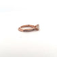 14k Rose Gold 1 Carat Center Stone Wedding Set