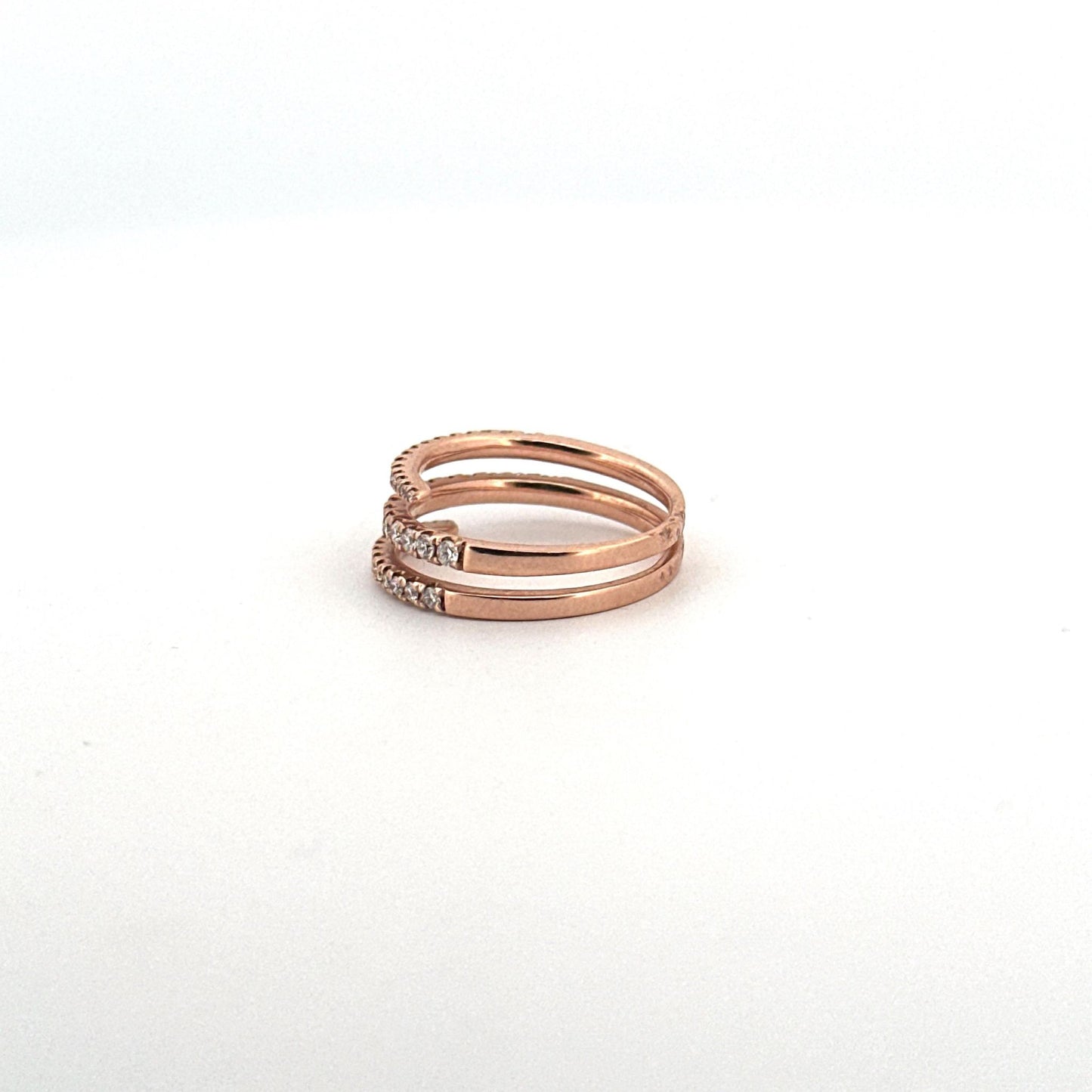 14k Rose Gold Diamond Fashion Ring