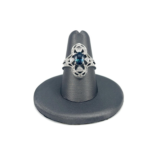 White Gold Sapphire Ladies Ring